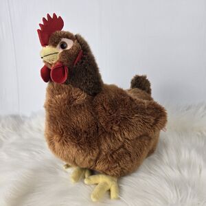 Teddy Hermann Brown Chicken Hen Plush Stuffed Animal 12"